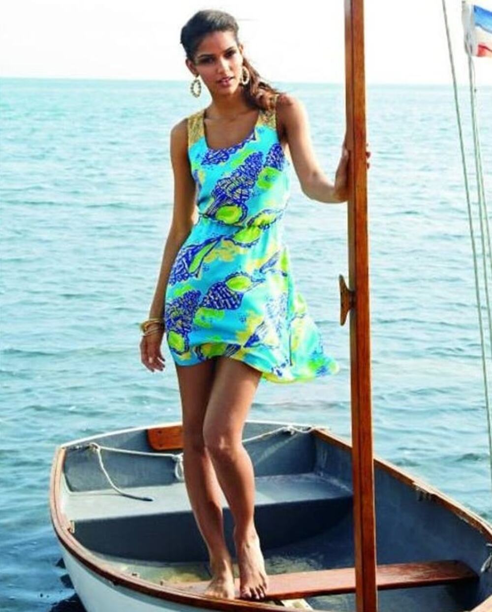 Lilly Pulitzer* Calissi Turquoise Sound the Horn Hi-Low Sequin Dress XS